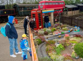 Visitors to the Nene Valley Railway. Stibbington, Camridgeshire.