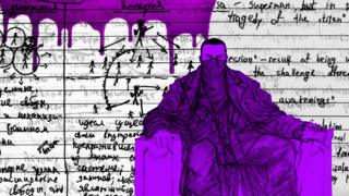 Slavros notes/acifierro painting collage