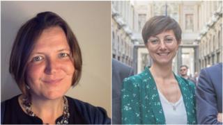 Nghị sĩ Ellie Chowns (trái) và Saskia Brichmont