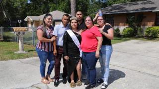 Ariana Diaz celebrating her birthday with her family