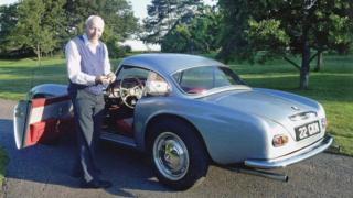 John Surtees with his 1957 BMW 507 Roadster