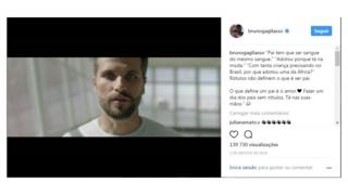 Post de Bruno Gagliasso sobre adoção da filha, alvo de comentários racistas nas redes sociais