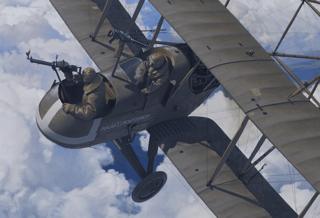 Depiction of the Red Baron's air battle with Lionel Morris and Tom Rees