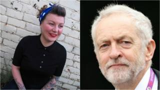 Sophie McKeand a Jeremy Corbyn