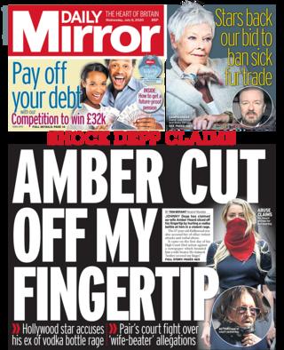 Daily Mirror front page