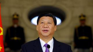 Президент Китая Си Цзиньпин выступает в качестве вице-президента в 2009 году.
