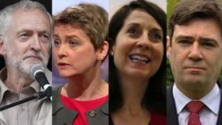 Corbyn, Cooper, Kendall a Burnham