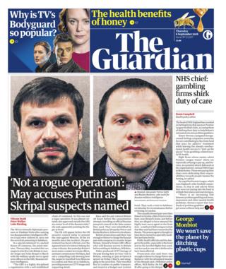 Guardian front page - 06/09/18