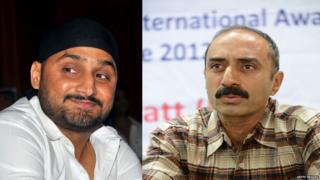 Harbhajan Singh and Sanjeev Bhatt