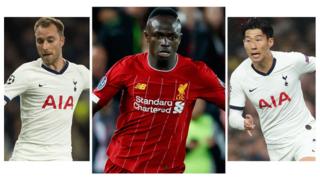 Christian Eriksen, Sadio Mane and Heung-Min Son
