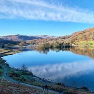 Rydal Water in the Lake District in Cumbria