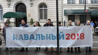 Участников акции в Нью-Йорке было немного - 35 или 40 человек