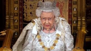 The Queen delivers her speech in Parliament