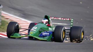 Michael Schumacher corriendo en Spa, Bélgica, en 1991