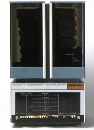 The PDP-8, the first minicomputer, made by DEC