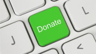 Donation on keyboard