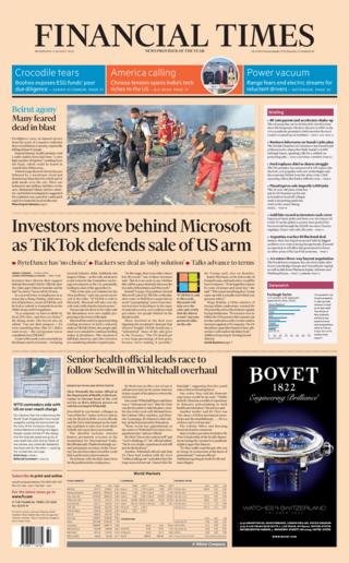 Financial Times front page