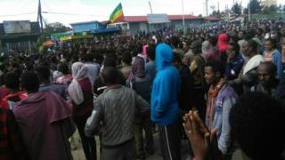 በደብረብርሃን ከተማ የተካሄደ ሰልፍ