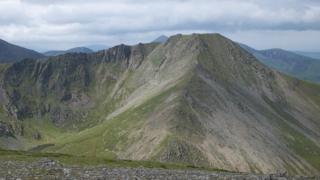 Yr Elen peak in the Carneddau range, Snowdonia