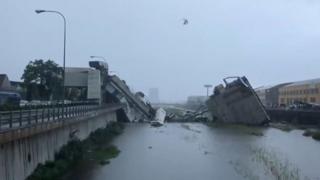 Ponte cai e deixa dezenas de mortos na Itália