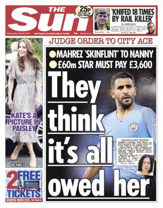 Sun front page 26/06/19