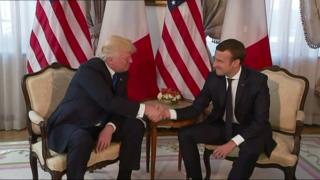 Emmanuel Macron and Donald Trump