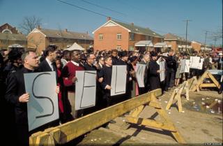 During the civil-rights marches from Selma to Montgomery, Alabama, protestors referred to themselves as the “Selma Wall”