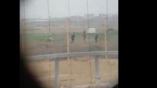 Still from video of alleged shooting of Palestinian by Israeli soldier (09/04/18)
