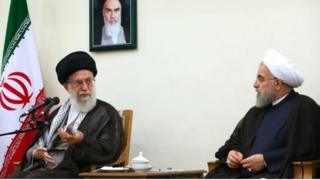 آیت الله خامنه ای و حسن روحانی