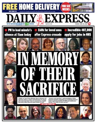 Daily Express front page