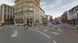 St Mary Street on Wood Street in Cardiff