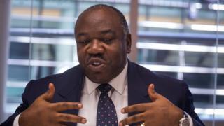 Le président Ali Bongo Ondimba s'exprimant lors d'une interview à New York, le 20 avril 2016.