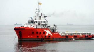Kapal ARK TZE yang diserang.