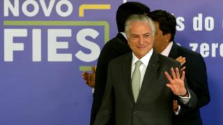 O presidente Michel Temer durante solenidade de sanção da Lei do Novo Fies, no Palácio do Planalto, em dezembro de 2017