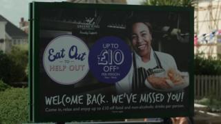 An Eat out to Help Out billboard