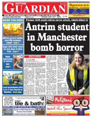 Antrim Guardian front page