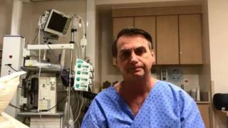 Jair Bolsonado em leito do hospital Albert Einstein