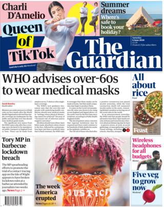 The Guardian front page 6 June