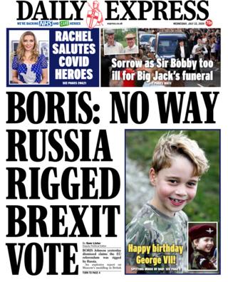 Daily Express 22 July 2020