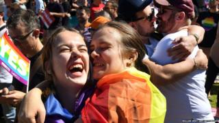 Supporters of same sex marriage