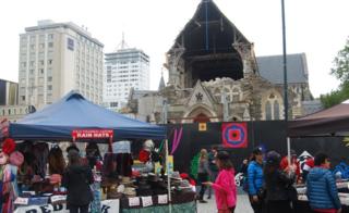 Cathedral and market struck by the earthquake