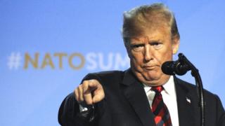 Bwana Trump avuga ko intego ye ari ukubaka igisirikare gikomeye cy'Amerika, hanyuma kikagarura amahoro ku isi