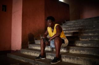 Jorbelle Malewu photographed in the Stade Tata Raphael