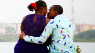 Couple kissing