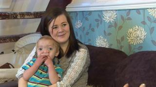 21-month-old Ollie and mum Amy Poole