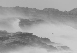 storm Diana passing Ardnamurchan Lighthouse
