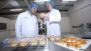 Staff at the Village Bakery in Wrexham