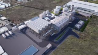 Графический макет Belfast Power Limited о том, как будет выглядеть его электростанция