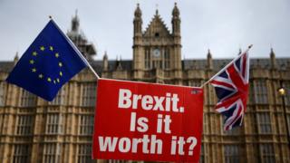 A sign that reads "Brexit. Is it worth it?"