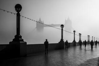 Morning Fog over Tower Bridge, London